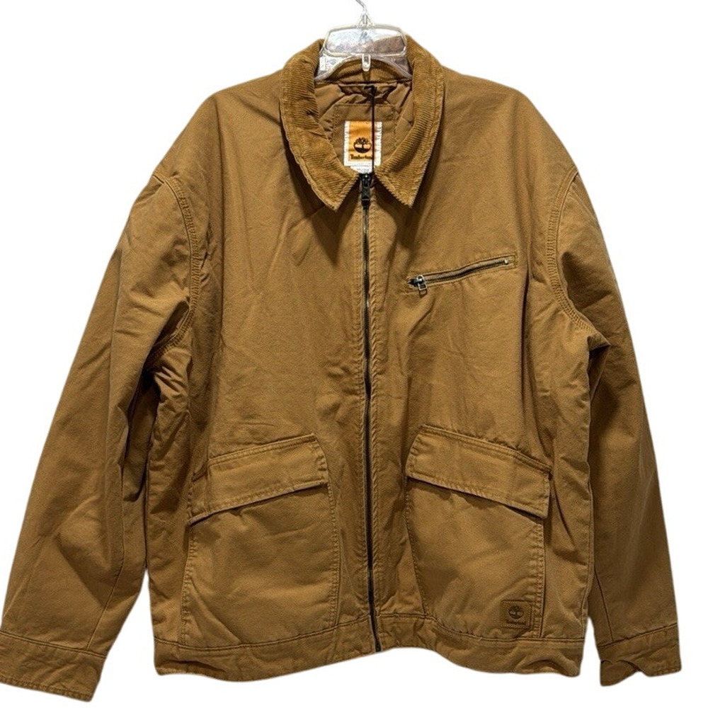 Timberland Men's Strafford Washed Canvas Jacket - Wheat - Size: 2XL